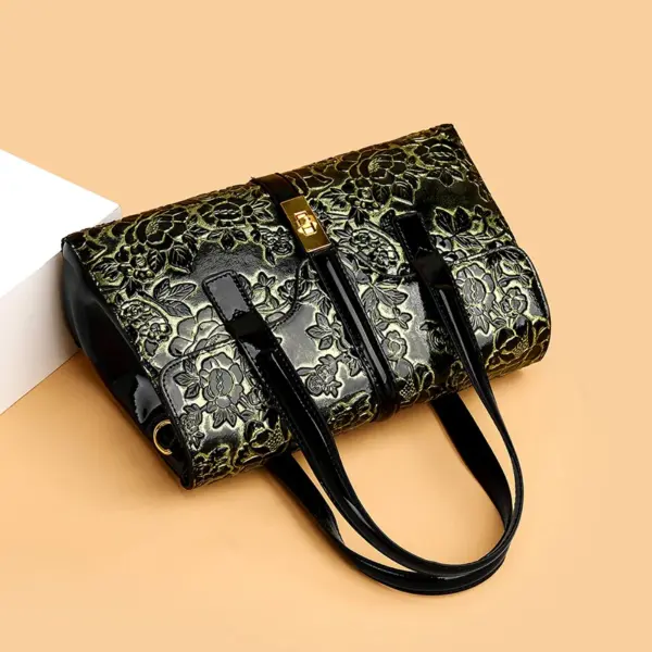 Flower embossed luxury designer handbag - Image 9