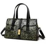Flower embossed luxury designer handbag - Image 2