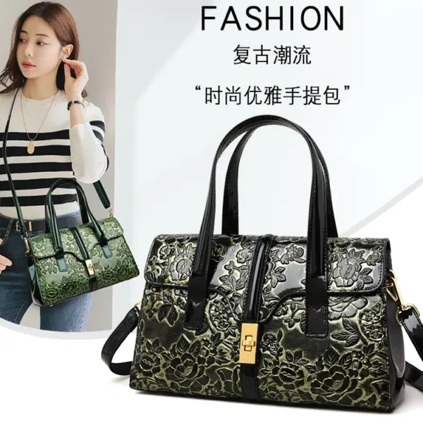 Flower embossed luxury designer handbag - Image 15