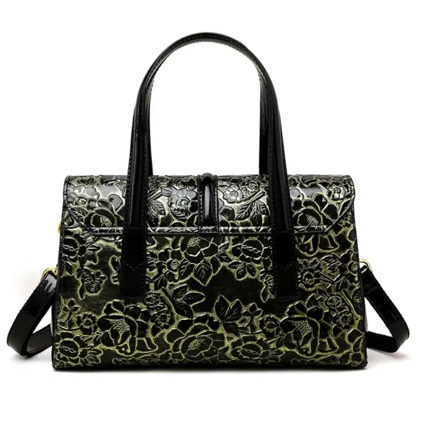 Flower embossed luxury designer handbag - Image 4