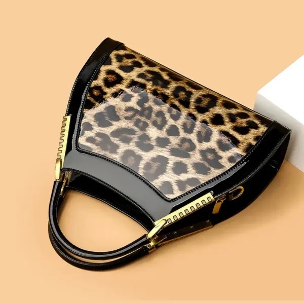 Luxury crocodile embossed bright leather handbag - Image 14