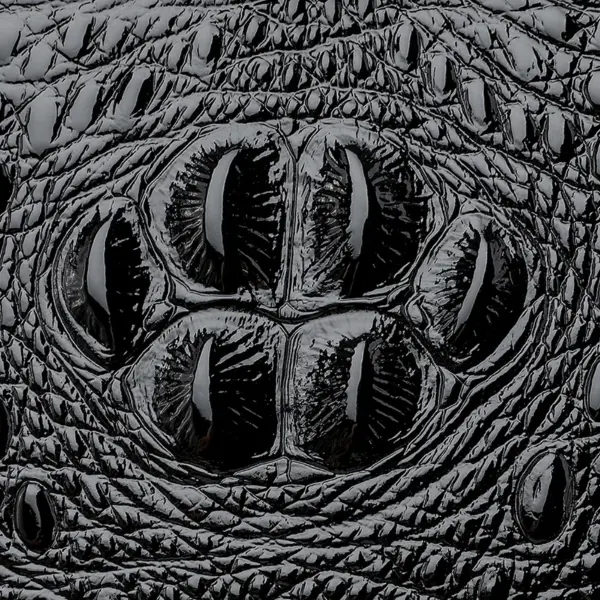 Luxury crocodile embossed bright leather handbag - Image 6