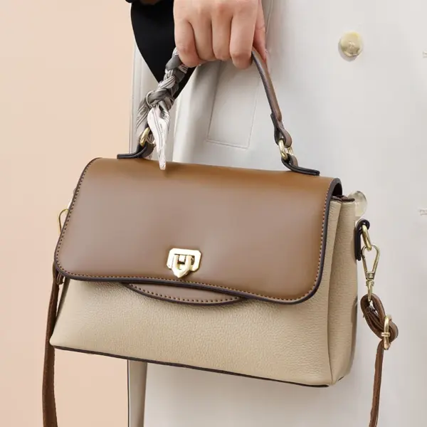 Stylish all match contrast color women handbag - Image 5