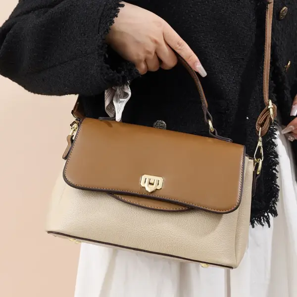 Stylish all match contrast color women handbag - Image 10