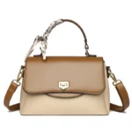 Stylish all match contrast color women handbag