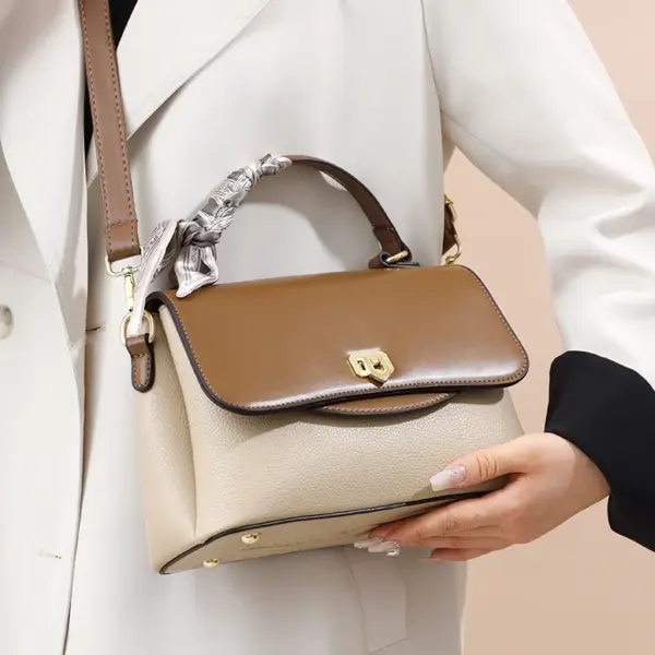 Stylish all match contrast color women handbag - Image 7