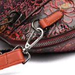 Vintage flower embossed luxury women tote bag - Image 9