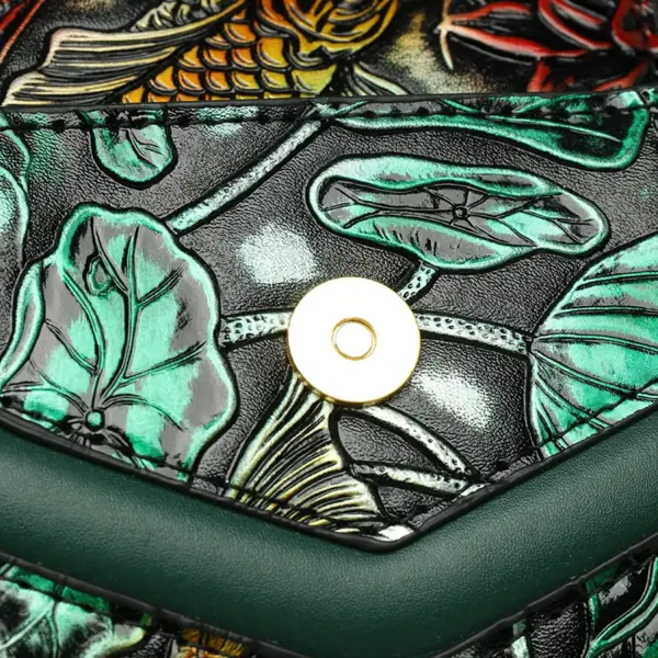 Vintage style flower embossed design handbag - Image 8