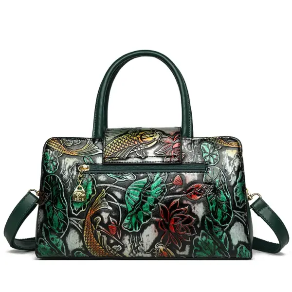 Vintage style flower embossed design handbag - Image 3
