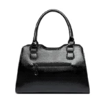 Splicing design bright leather women handbag - Image 5