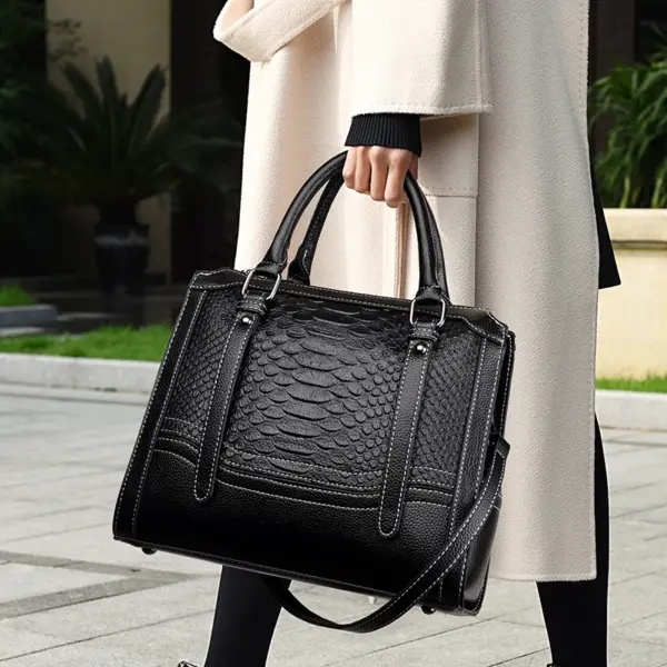 Croc curved large capacity women tote bag - Image 16