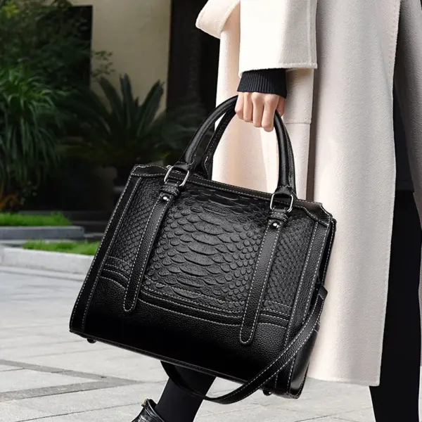 Croc curved large capacity women tote bag - Image 14