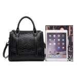 Croc curved large capacity women tote bag - Image 12