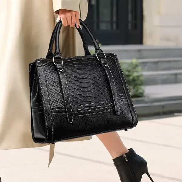 Croc curved large capacity women tote bag - Image 13