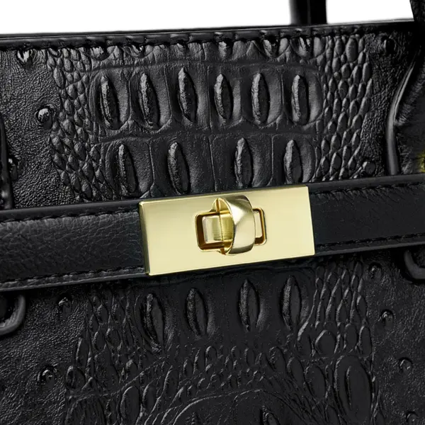 Croc embossed elegant women tote bag - Image 7