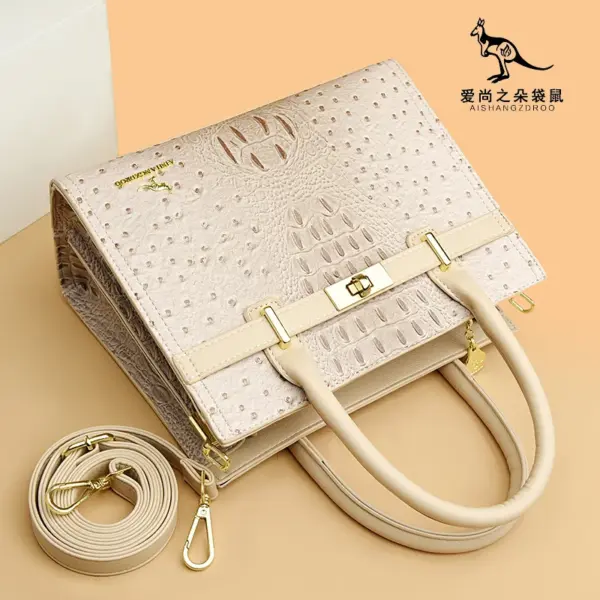 Croc embossed elegant women tote bag - Image 11