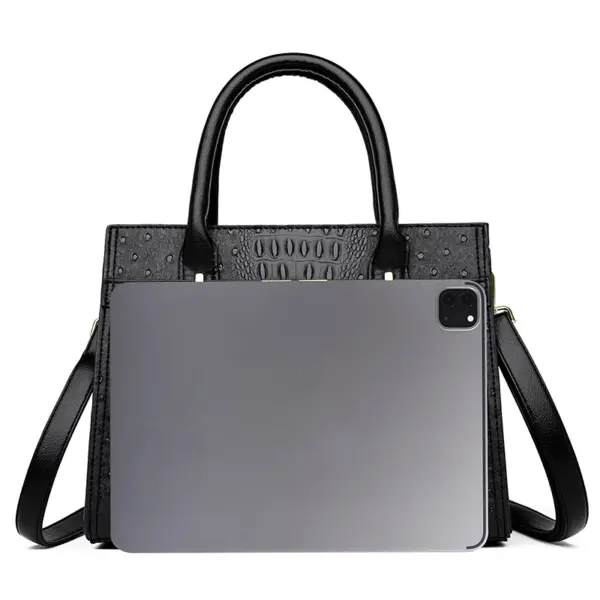 Croc embossed elegant women tote bag - Image 15