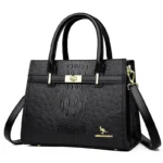 Croc embossed elegant women tote bag - Image 2