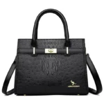 Croc embossed elegant women tote bag