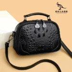 Croc embossed vintage square handbag - Image 12