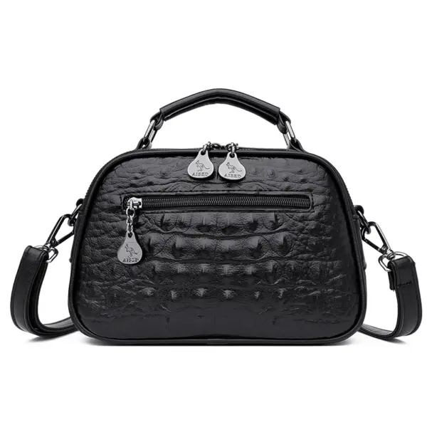 Croc embossed vintage square handbag - Image 3