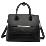 Crocodile curved elegant women tote bag