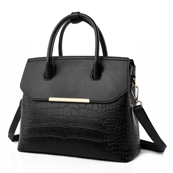 Crocodile curved elegant women tote bag - Image 2