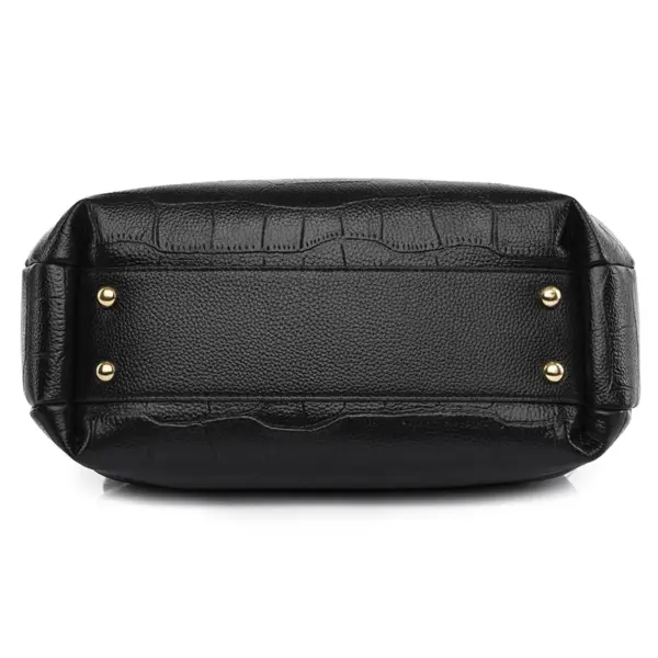 Crocodile embossed pattern elegant tote bag - Image 11