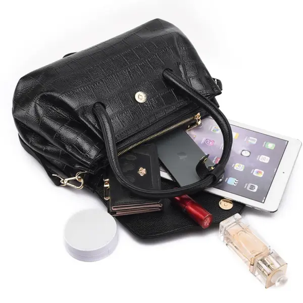 Crocodile embossed pattern elegant tote bag - Image 4