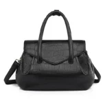 Crocodile embossed pattern elegant tote bag