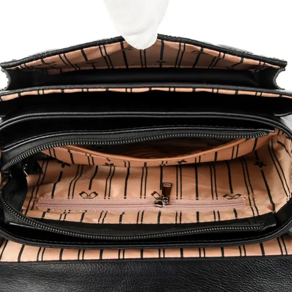 Elegant lattice vegan leather women handbag - Image 9