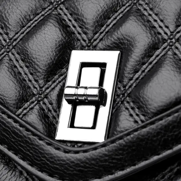 Elegant lattice vegan leather women handbag - Image 7