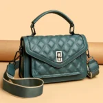 Elegant lattice vegan leather women handbag - Image 14