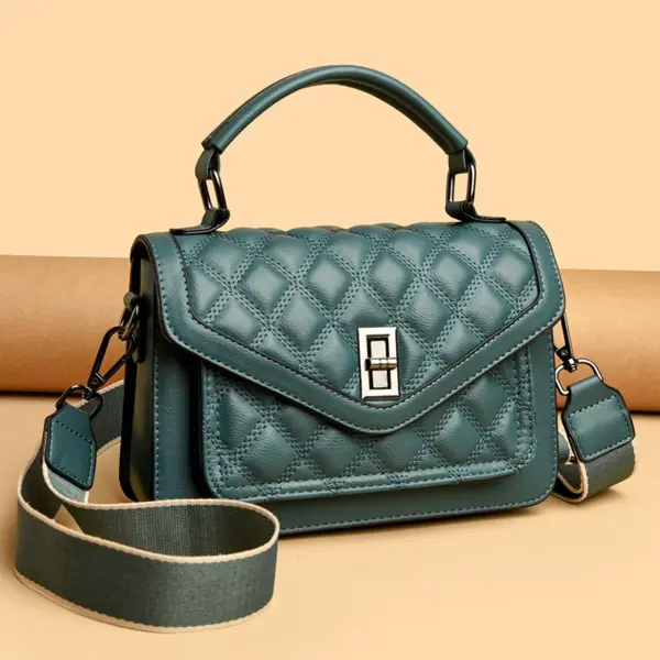 Elegant lattice vegan leather women handbag - Image 14