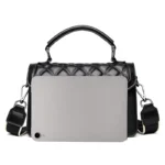Elegant lattice vegan leather women handbag - Image 3