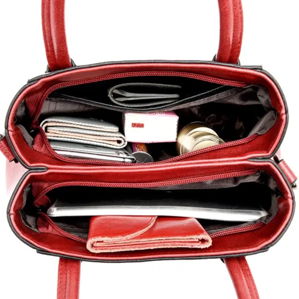 Flower embossed design shoulder tote bag - Image 14