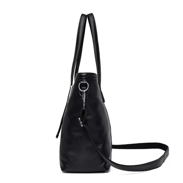Large capacity soft leather commuter tote bag - Image 2