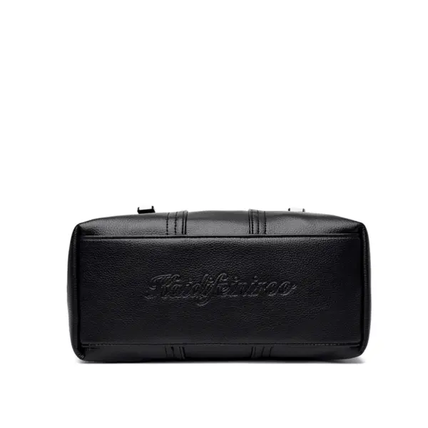 Large capacity soft leather commuter tote bag - Image 4