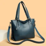 Large capacity soft vegan leather tote bag - Image 13
