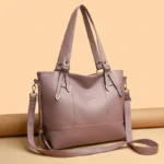 Large capacity soft vegan leather tote bag - Image 16
