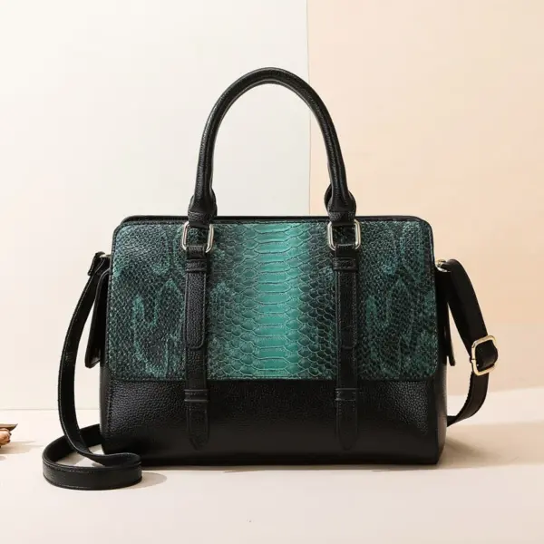Luxury Snakeskin Embossed Women Tote Bag - Image 10