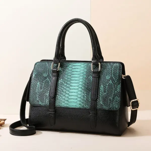 Luxury Snakeskin Embossed Women Tote Bag - Image 11