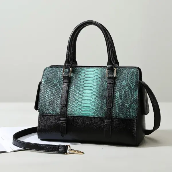 Luxury Snakeskin Embossed Women Tote Bag - Image 12