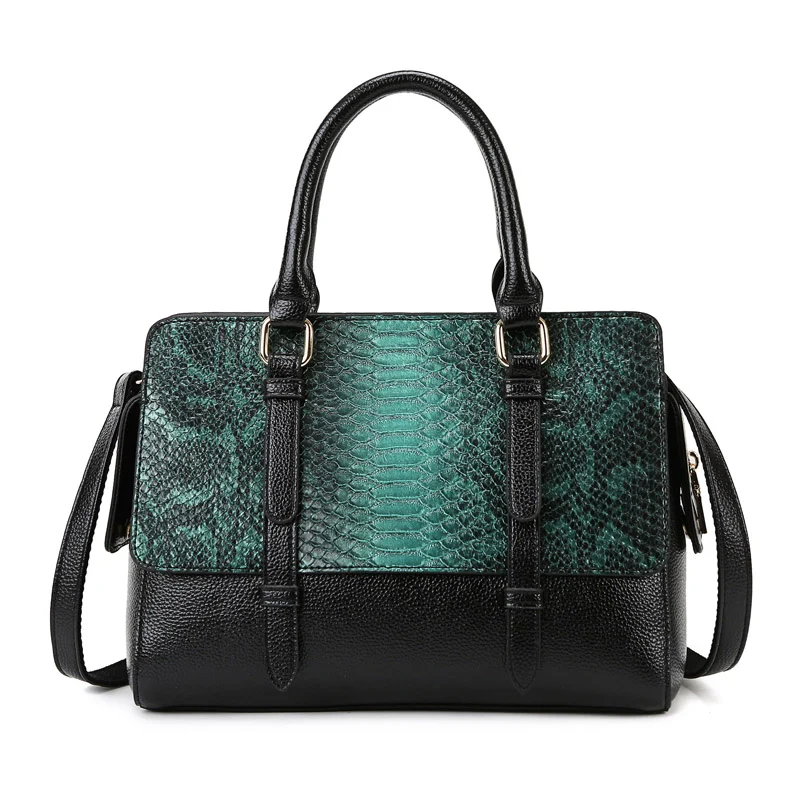 Luxury Snakeskin Embossed Women Tote Bag