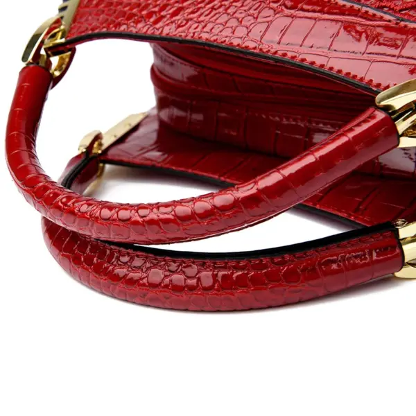 Embossed pattern round designer handbag - Image 7