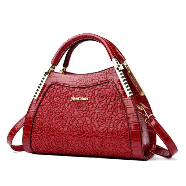 Embossed pattern round designer handbag - Image 2