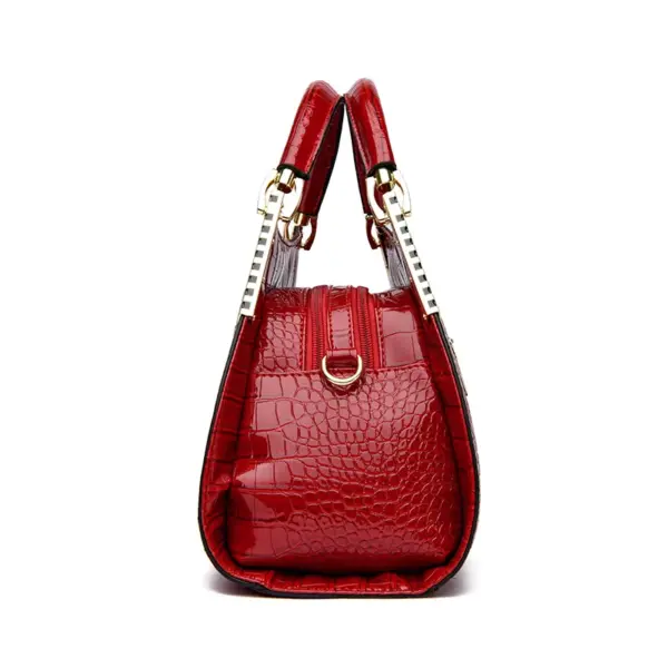 Embossed pattern round designer handbag - Image 3