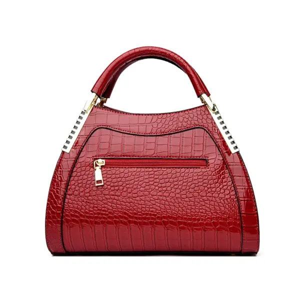 Embossed pattern round designer handbag - Image 4