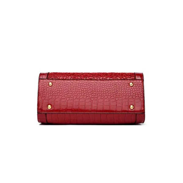 Embossed pattern round designer handbag - Image 5