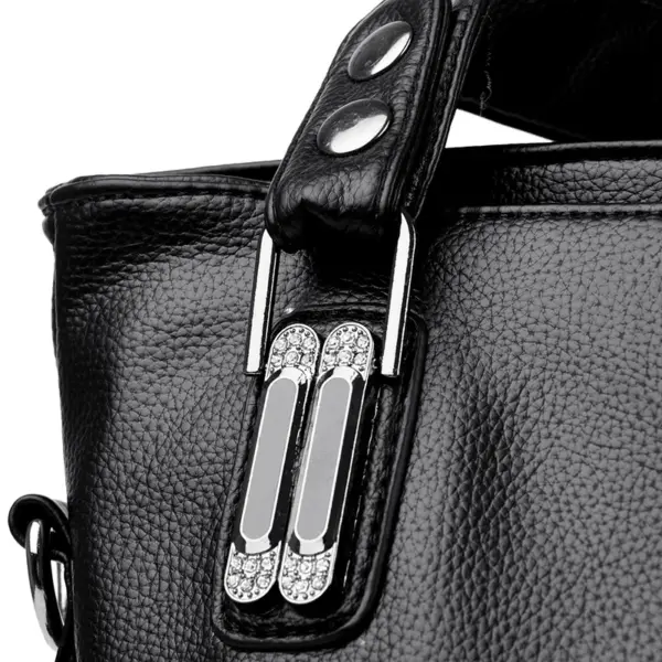 Luxury large  capacity soft leather shoulder tote bag - Image 10